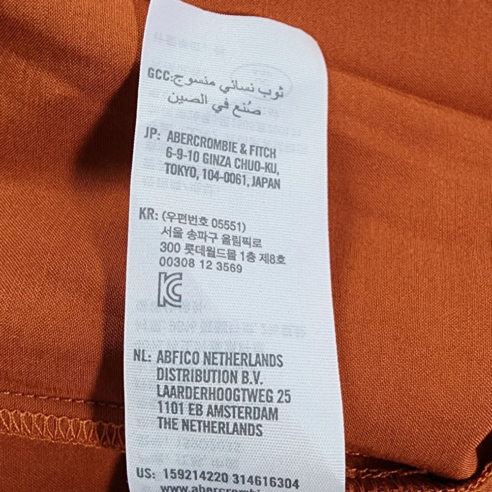 Abercrombie & Fitch Cutout Maxi Dress Womens Small Tall Indie Satin Minimalist‎